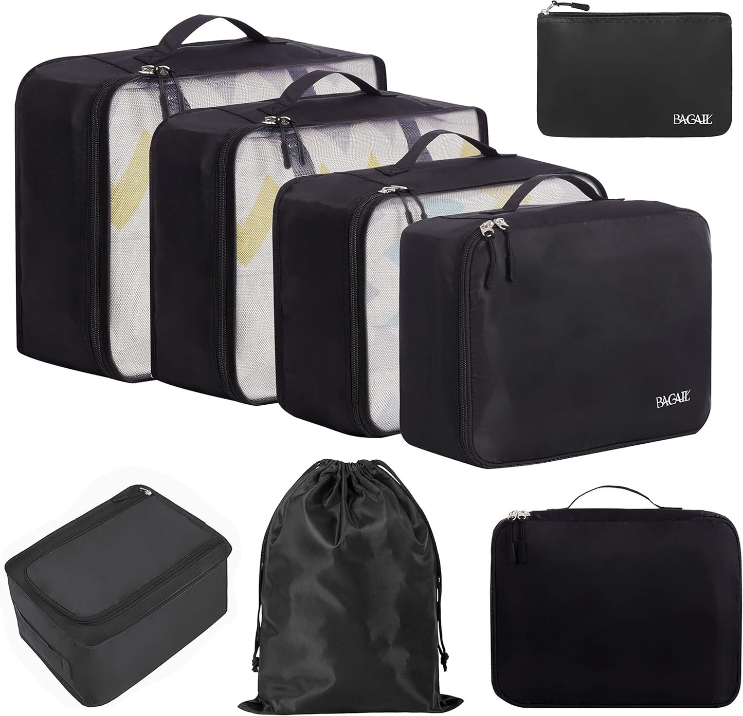 8-Piece Travel Packing Cubes