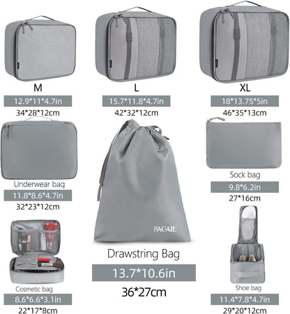 8-Piece Travel Packing Cubes