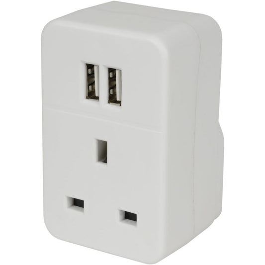 UK Mains Adapter with USB